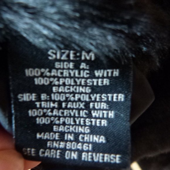 Fur Jacket  Ladies M hooded lined - Picture 8 of 8